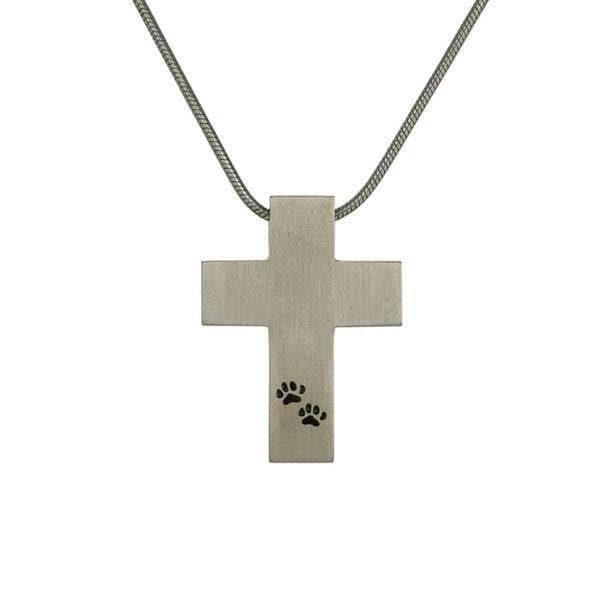 Pewter Cross Paws