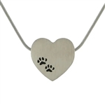 Pewter Heart w/paws