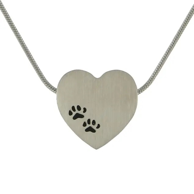 Pewter Heart w/paws
