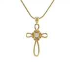 Infinity Cross Gold Pendant