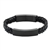 Black braided leather bracelet