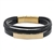 Gold Triple band leather bracelet