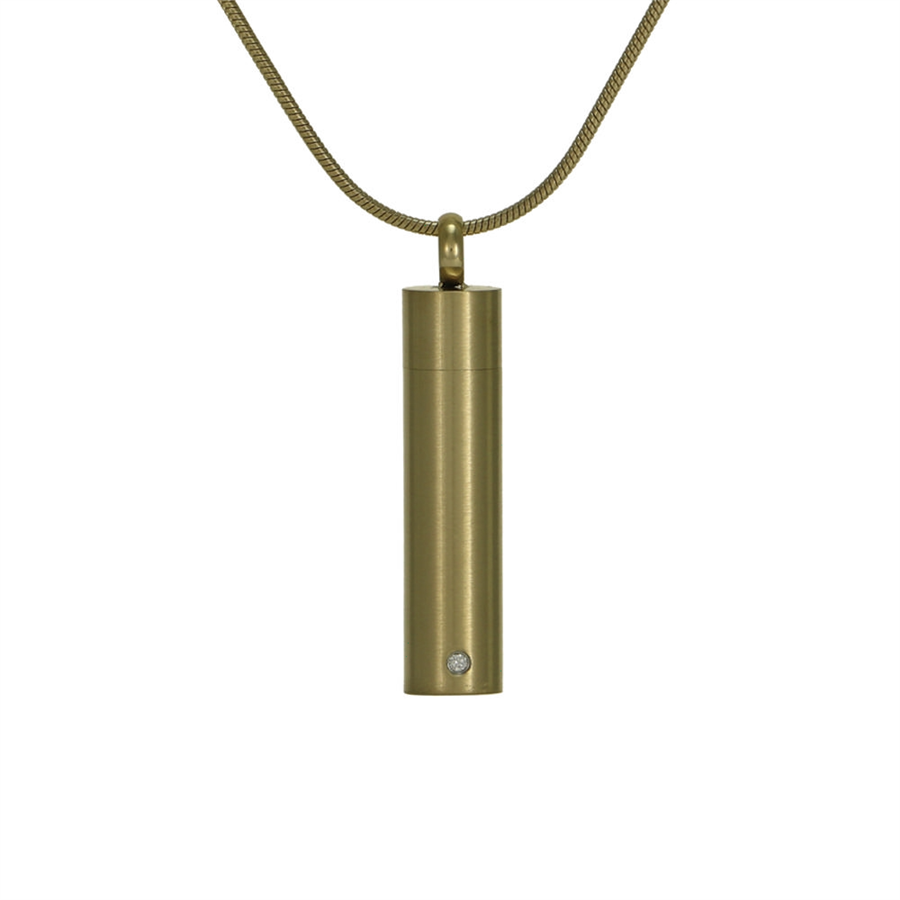 Bronze Cylinder w/Cubic Zirconia