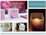 <small>Mementos-Gifts to Remember<br>Custom Candle Votive</small>