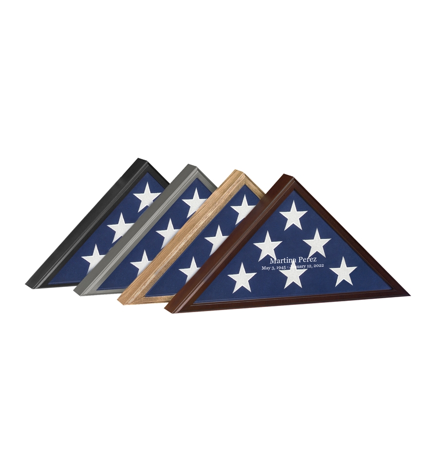 Premium Burial Flag Case <br><small>With Personalized  Text Only </br></small>