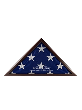 Standard Burial Flag Case <br><small>With Personalized  Text Only </br></small>