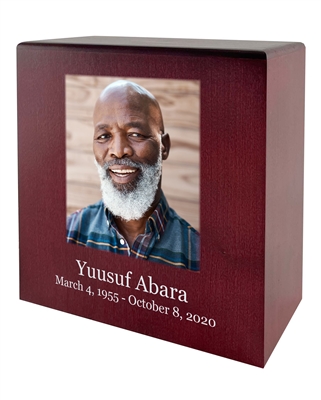 Simple Rectangular Dark Cherry FullSize<br>Tribute Collection<br><small>Elevating Memories</small>