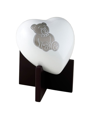 Alma Heart-Teddy Bear White