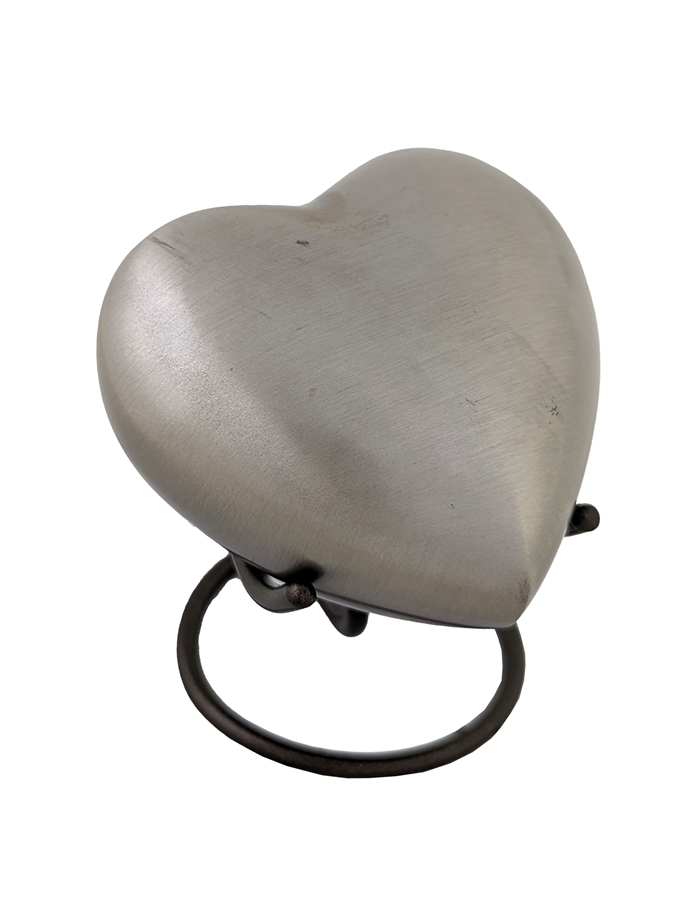 Brass Pewter Finish Heart - HS