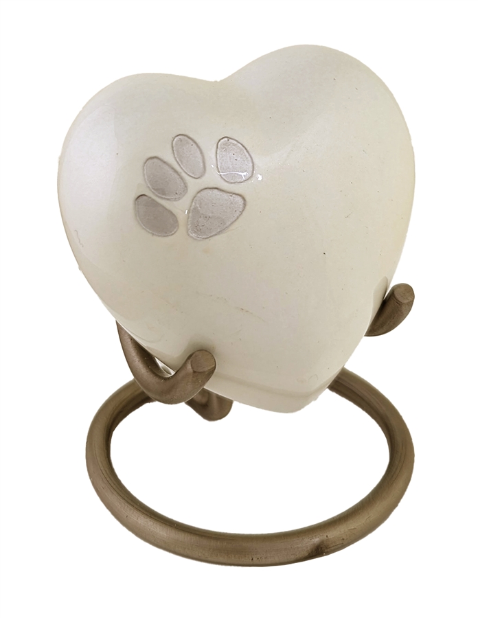 Pearl White Paw Print - HS