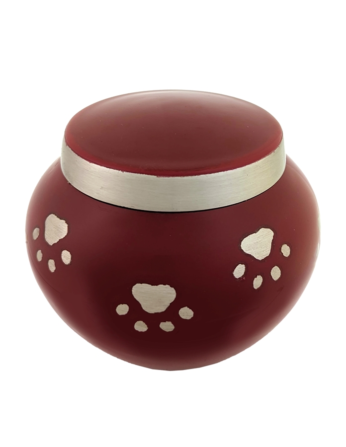 Burgundy Paw Print - MS