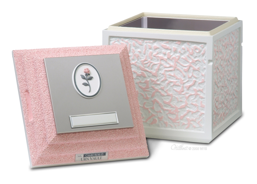 Cameo Rose Urn Vault